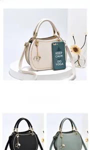 Detailed comparison of leather handbags in beige, black and green with an iPhone 8 Plus
