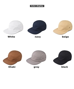 Visualizzazione dettagliata di sei colori di cappelli da baseball vintage in cotone a 5 pannelli