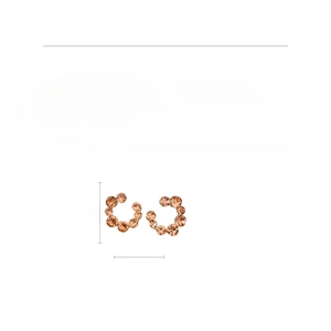 Guide détaillé des dimensions pour boucles d'oreilles en C avec cristal et alliage