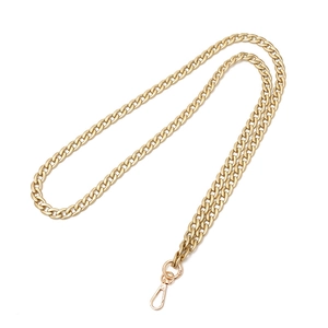 Crossbody gold metal cuban link chain strap with lobster clasp for mobile phone cases
