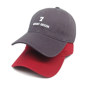 Berretti da baseball classici in cotone rosso e grigio con ricamo Mount Green