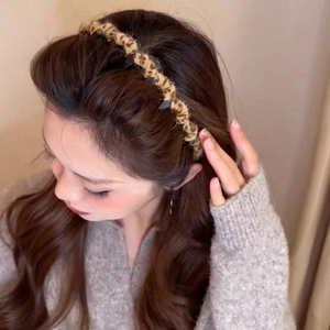 Leopard Muster Plüsch Stirnband Mit Zähnen Rutschfest Kunstpelz Haarreif Für Frauen Mädchen Trendiges Winter Accessoire