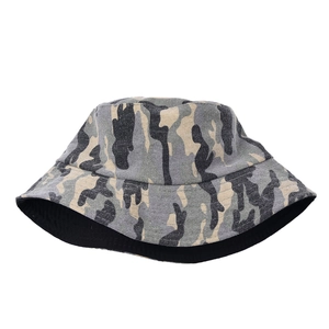 Reversible camouflage bucket hat with sun protection for outdoor activities