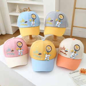Cappellino da baseball per bambini giraffa con toppa astronauta e ricamo per bimbi