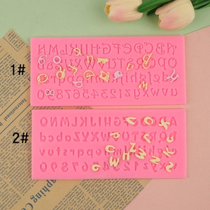 Alphabet And Numbers Silicone Mold For Fondant Cake Decoration Chocolate Candy DIY Baking Tray Tool Flexible Non-Stick