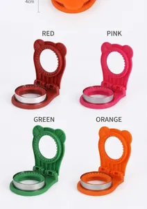 Détails de moules à sandwich ronds de 4cm avec poignées en silicone en forme d'oreilles