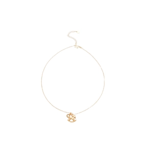 Elegant gold plated horse necklace with crown pendant jewelry set for women