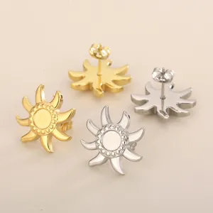 Orecchini A Lobo Sole In Acciaio Inossidabile Forma Di Sole Accessorio Per Creazione Gioielli DIY Per Donna Minimalista
