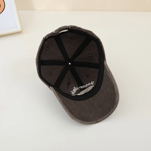 Dark gray vintage cotton baseball cap for kids with Motor Club interior embroidery