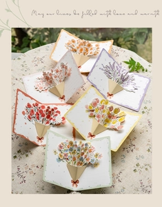 Collection of six different 3D pop-up flower bouquet cards for birthdays and greetings