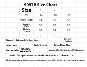 Tableau détaillé des tailles pour l'ensemble survêtement bleu marine femme avec dimensions S, M, L