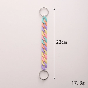 Colorful macaron bead shoe chain for hole shoes with 23cm length and 17.3g weight
