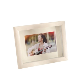 Minimalist cream white wooden shadow box frame for DIY specimens and deep photo display
