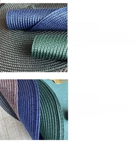 Detailed view of woven 38cm round placemats showing durable texture and eco-friendly craft