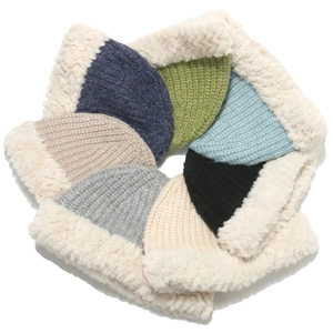Winter chunky knit bucket hats for women with faux fur trim in various vibrant colors