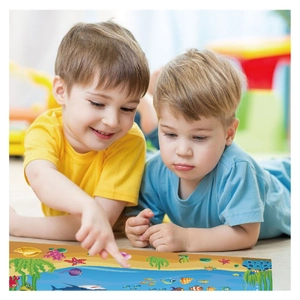 Kids ocean theme scene sticker mat for DIY learning and playroom floor decoration