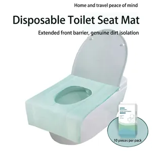 Extra-long waterproof disposable toilet seat covers in a 10-pack travel pouch