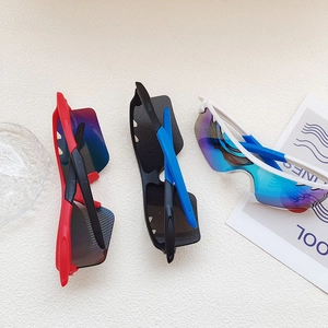 Kids sports cycling sunglasses set with colorful reflective lenses and UV protection