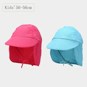 Kids Sun Hat Quick Dry Breathable UV Protection Neck Flap Bucket Hat For Summer Outdoor Beach Toddler Boys Girls
