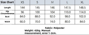 Size guide for backless bodycon dress featuring detailed length bust and waist measurements