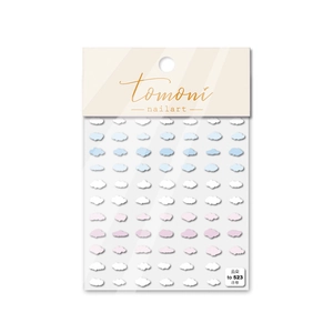 Adesivi per nail art 5D con motivi a nuvola colorati in rilievo e retro autoadesivo