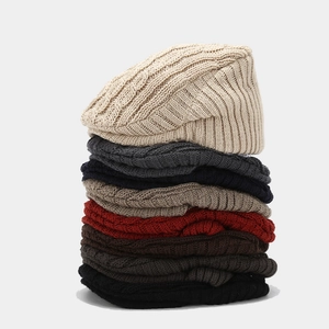 Cable knit beret cap in multiple colors for winter warmth and vintage style
