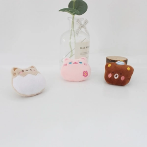 Cute plush cartoon animals with embroidery details for bags and JK uniform accessories