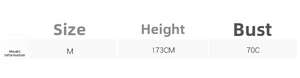Size chart showing model measurements 173cm and size M for the floral maxi dress