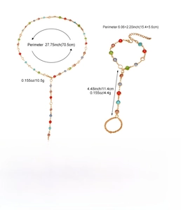 Detailed size and weight specs for alloy heart necklace and bracelet jewelry set