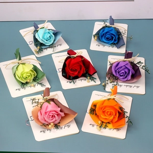 Creative soap rose bouquet set with best wishes cards for Valentine's Day gifts