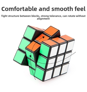 Macro detail of 3x3 speed cube showing smooth corner cutting and rotation flexibility
