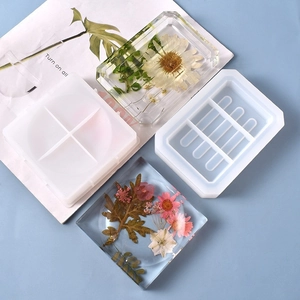 Siliconen mal voor hars zeepbakjes met droogbloemen en een heldere afwerking voor DIY