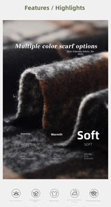 Gros plan du tissu d'écharpe à carreaux montrant la texture douce et les fibres
