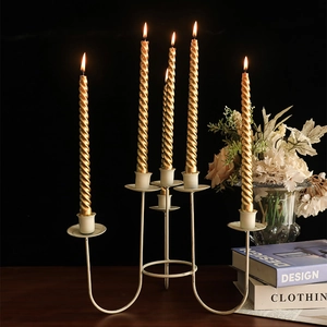 Candelabro Metal Hierro Porta Velas Multi Brazos Velas Aromáticas Cena Romántica Boda Decoración Retro Estilo Nórdico