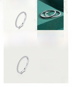 Detail view of 925 sterling silver band ring featuring 1.3mm width and S925 hallmark