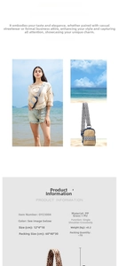 Detail view of woven straw crossbody phone bag with geometric strap and PU leather trim