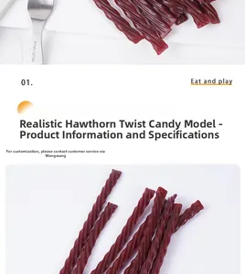 Detalle de modelo de caramelo de espino realista para fotografía de alimentos y vitrinas