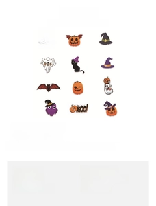 Lot de suspensions d'Halloween en papier avec dimensions des motifs citrouille et fantôme