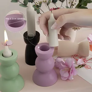 Ceramic matte candle holder detail showing multi-layered design for 2.2cm candles