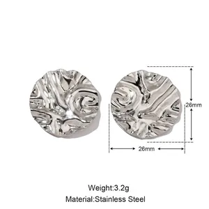 Detailed size specifications for elephant shell stainless steel pendant showing dimensions