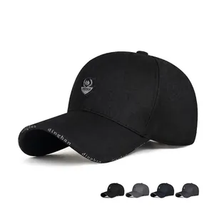 Men Baseball Cap Polyester Adjustable Sunshade Business Casual Shield Embroidery Logo Letter Print Brim Classic Hat