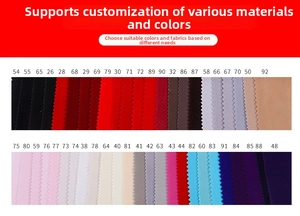 Detailed color chart featuring 48 fabric swatches for custom velvet jewelry pouches
