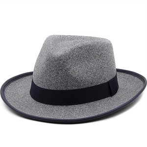 Vintage Wool Felt Fedora Hat Wide Brim Unisex Jazz Cowboy Style Sun Protection Autumn Winter Classic Accessory