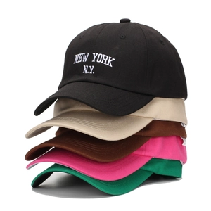 Casquettes de baseball en coton avec broderie New York en cinq couleurs