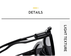 Close-up of durable metal hinges on kids square sunglasses with a light texture finish