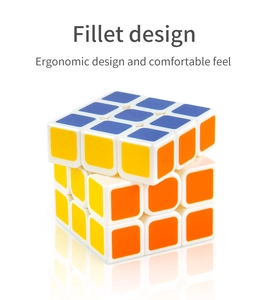 Macro detail of 3x3 speed cube with fillet design and ergonomic rounded corners