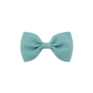 Tiffany blue grosgrain ribbon bow hairpin for toddlers with detailed woven texture