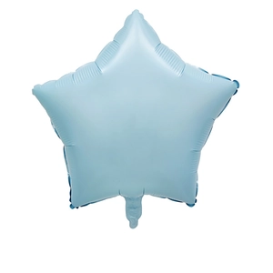 Ballon étoile bleu clair de 18 pouces en aluminium avec fini métallique pour décorations