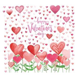 Watercolor Valentine's Day heart balloon static PVC window stickers for home glass decor