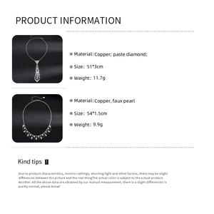 Détails du produit pour colliers en cuivre avec perles d'imitation et strass